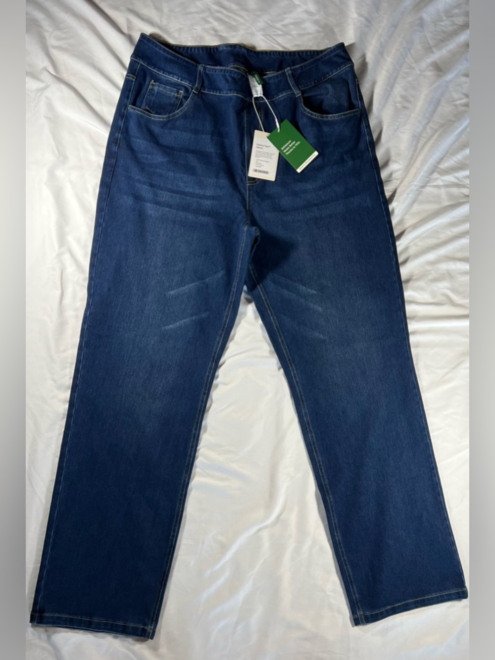 HALARA Women's Straight Leg Jeans - Dark Blue Denim